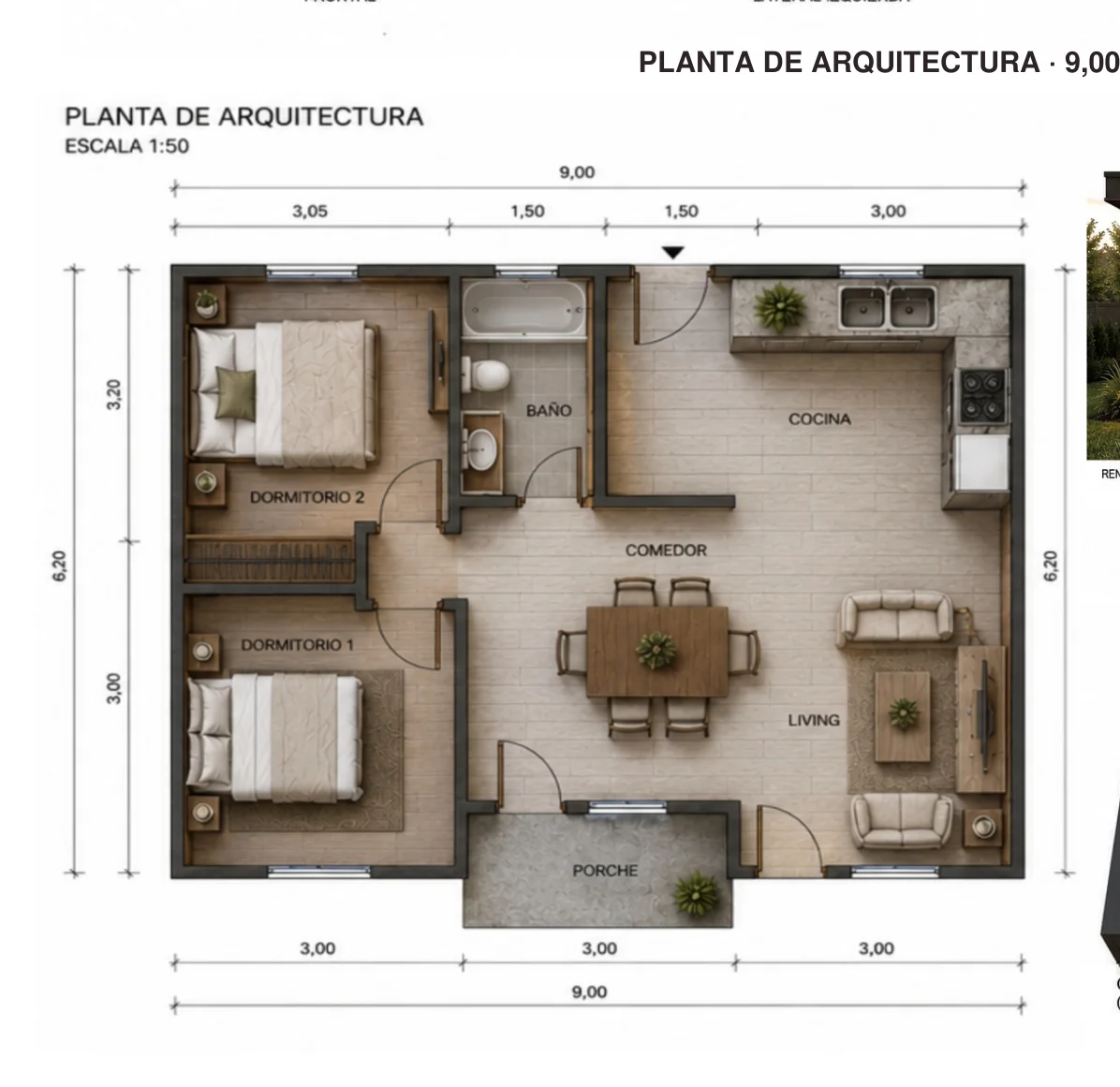 Plano acotado — Modelo COLMO